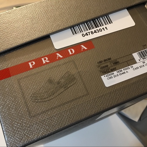 Prada Men’s Twill Mouline Knit Slip-Ons - Black - Picture 11 of 12